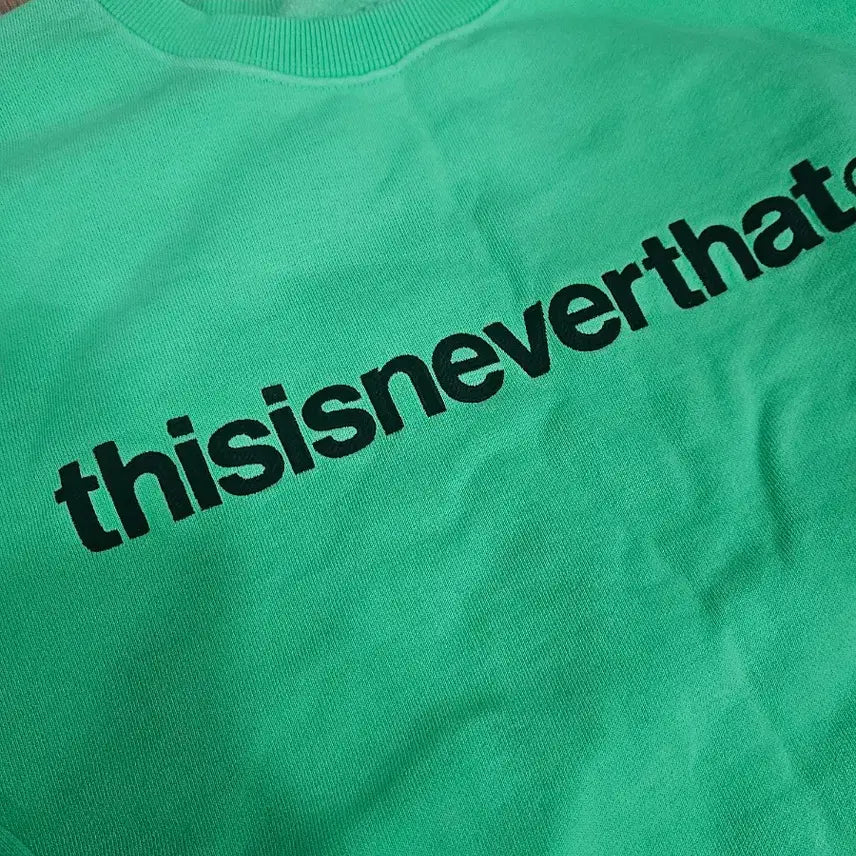 [BUNJANG] Thisisneverthat Embroidered Logo Fluorescent Sweatshirt XL / (XL) 디스이즈네버댓 형광 맨투맨 1회실착