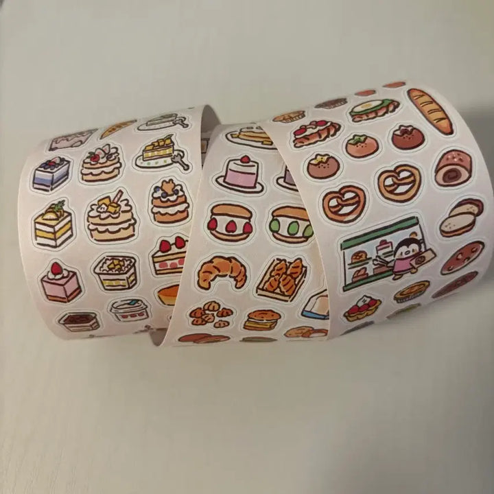 [BUNJANG] Mollinta Baking Kiss-Cut Stickers (100cm Pattern Bundle) / 재고1,일괄,100cm)몰린타 baking 베이킹 키스컷 스티커 다꾸