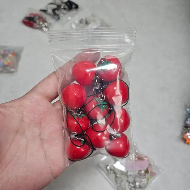 [BUNJANG] Tomato Turtle Charm Crafting Material Bundle / 토마토 거북이 키링재료 부자재 일괄