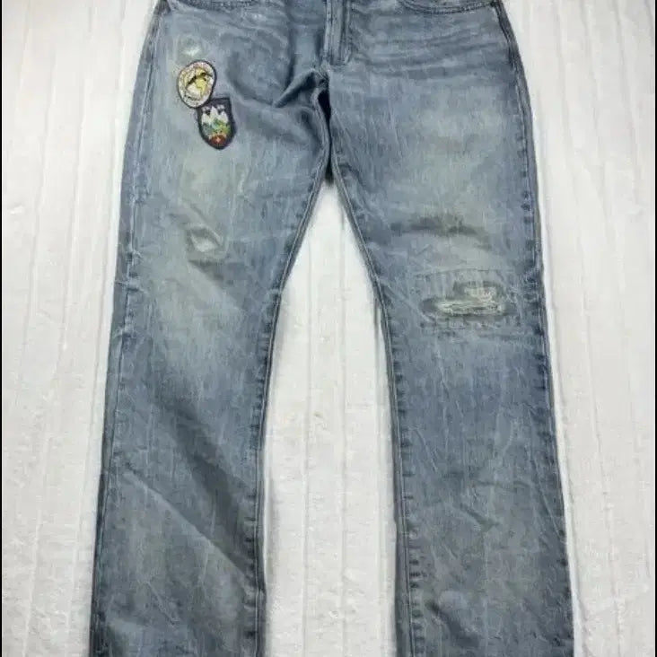[BUNJANG] Ralph Lauren Distressed Patch Denim Jeans / 랄프로랜  빈티지 패치 디스트레스  데님