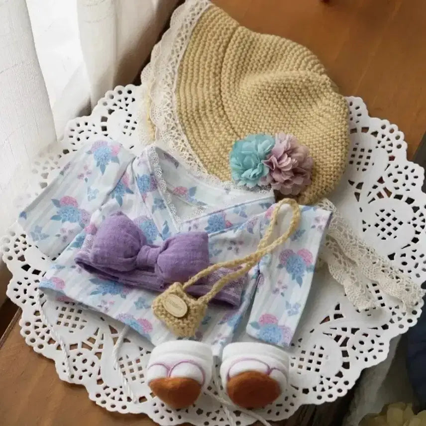 [BUNJANG] Puppy Closet Hydrangea Yukata (20cm) / 퍼피옷장 20cm 수국 유카타