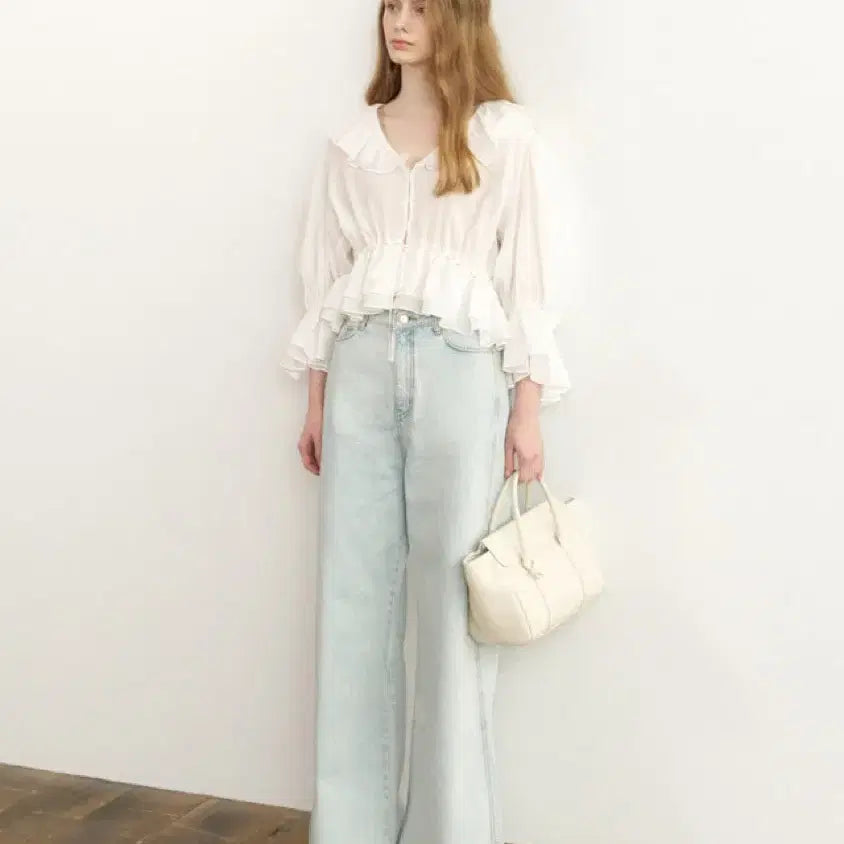 [BUNJANG] Lapla Milky Denim Pants Size S / 라플라 밀키 데님 s