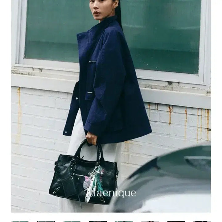 [BUNJANG] Oversized Cotton Field Jacket (Navy) / 오버핏 코튼 야상자켓 (네이비)