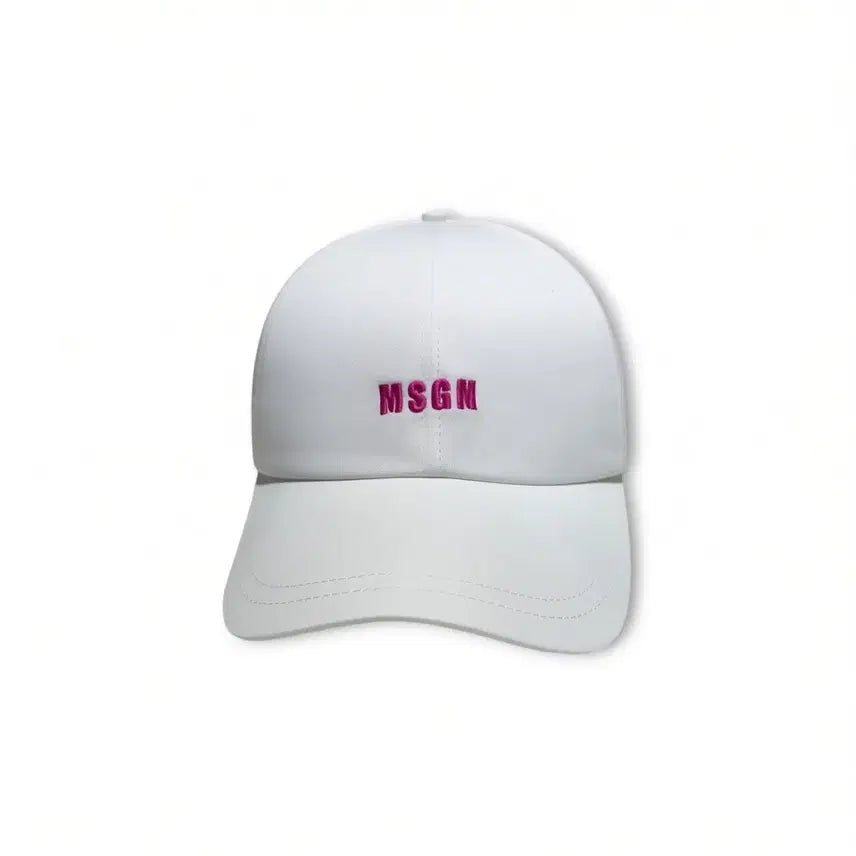 [BUNJANG] MSGM White Logo Cotton Twill Baseball Cap / MSGM 화이트 볼캡 모자