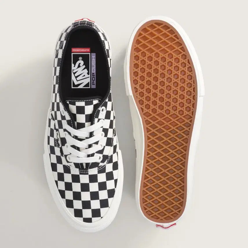 [BUNJANG] Vans Skate Authentic Black Checkerboard Sneakers / (265) 반스 스케이트 어센틱 블랙 체커보드