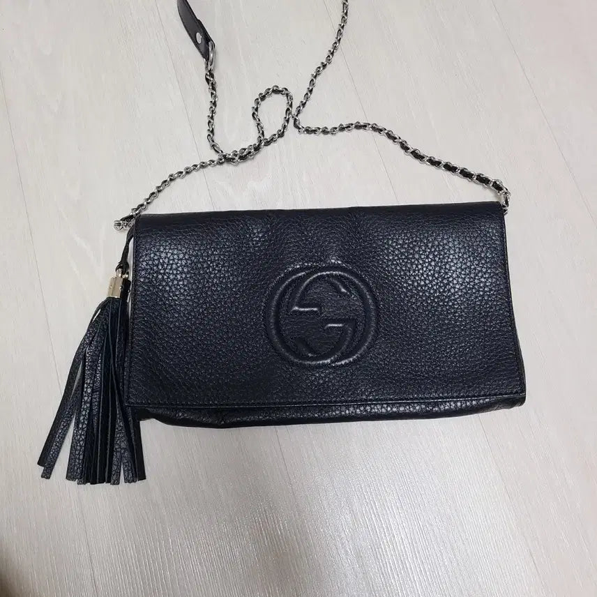 [BUNJANG] Gucci Soho Leather Clutch Black / 구찌 소호 레더 클러치 블랙(정품, 상태아주좋음)