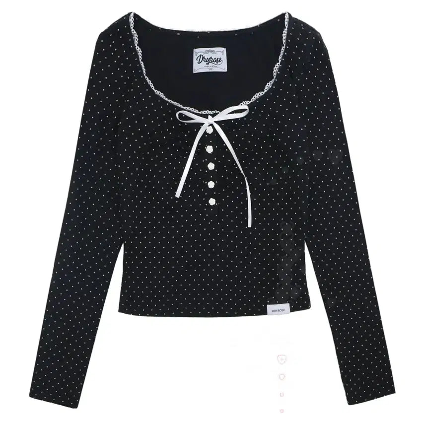 [BUNJANG] Bella Dot Top / 드라이로즈 벨라 도트 탑