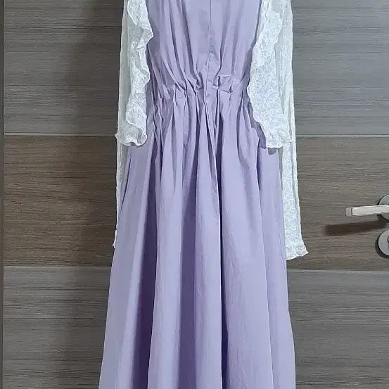 [BUNJANG] Lavender Shirring Dress / 예쁜 라벤더 색상의 셔링 원피스 상태굿