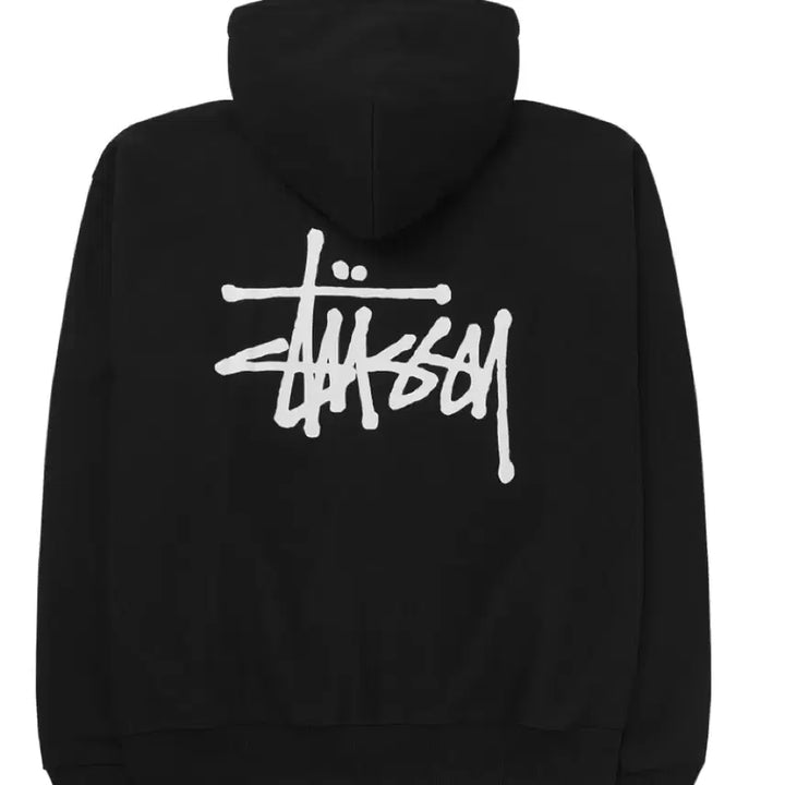 [BUNJANG] Stussy Basic Hoodie Zip-Up Black / 스투시 베이직 후드 집업 블랙