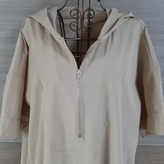 [BUNJANG] Beige Linen Hooded Dress / 베이지 바스락 후드 원피스 상태최상