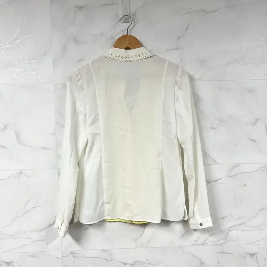 [BUNJANG] KENNETH LADY Blouse White/Light Yellow / (새상품) 케네스 레이디 블라우스 38