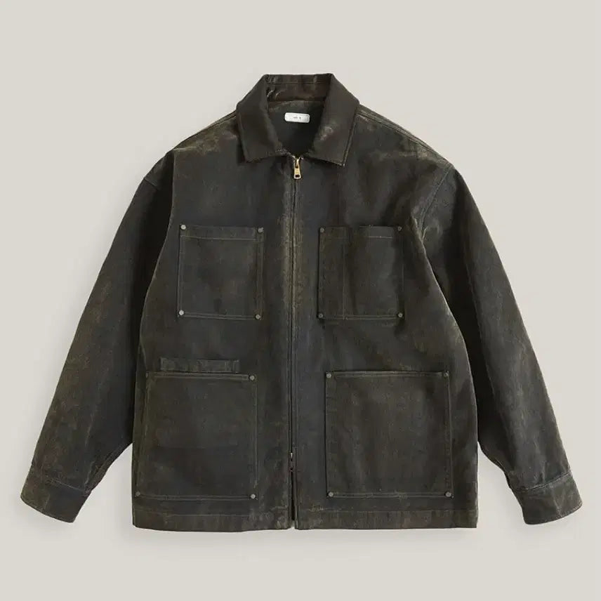 [BUNJANG] Stain Wash Single Jacket French Work Jacket / <새상품>스테인 워시 싱글 자켓 프렌치 워크 자켓