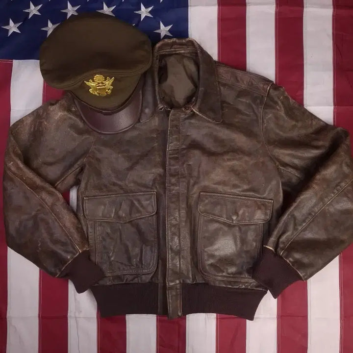 [BUNJANG] 1990s US-Made Real Leather A-2 Flight Jacket / 90&