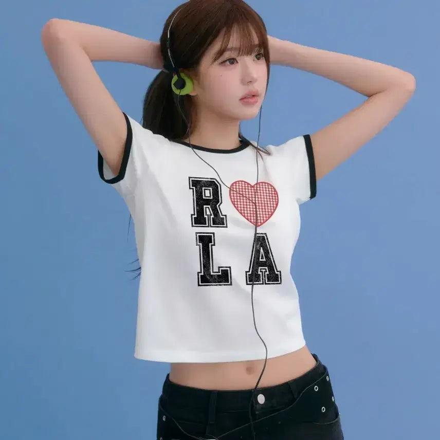 [BUNJANG] Rolleroala Patchwork Ringer T-Shirt / 로라로라 PATCHWORK RINGER T-SHIRT