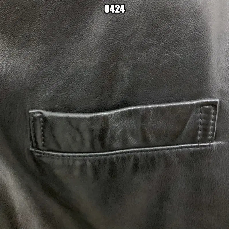 [BUNJANG] L Werker Quilting Detail Rider Leather Jacket / L 워모 퀼팅 디테일 라이더 가죽 자켓