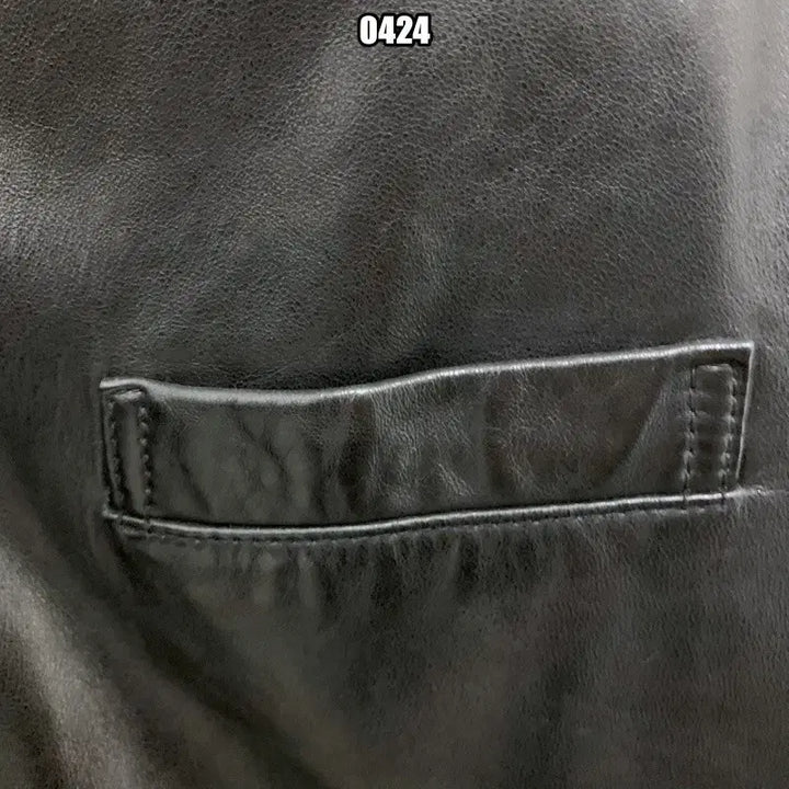 [BUNJANG] L Werker Quilting Detail Rider Leather Jacket / L 워모 퀼팅 디테일 라이더 가죽 자켓