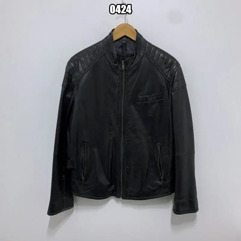 [BUNJANG] LUMO Quilting Detail Rider Leather Jacket / L 워모 퀼팅 디테일 라이더 가죽 자켓