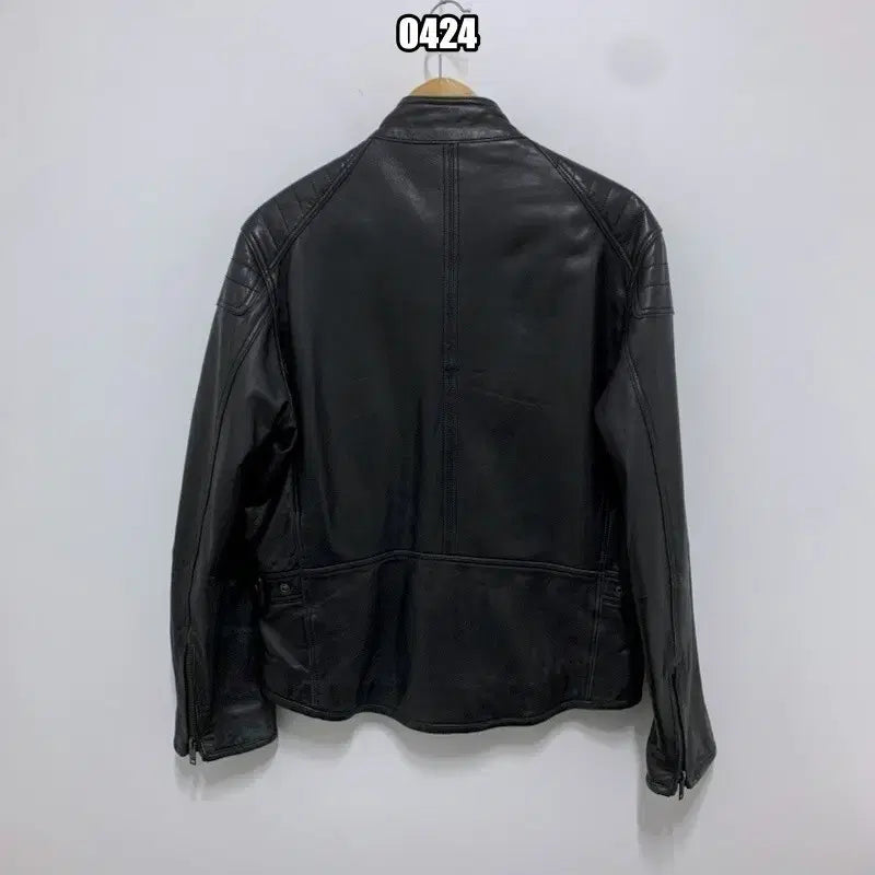 [BUNJANG] LUMO Quilting Detail Rider Leather Jacket / L 워모 퀼팅 디테일 라이더 가죽 자켓