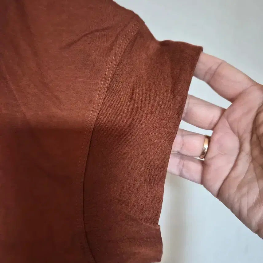 [BUNJANG] Brown Short Sleeve T-Shirt / 브라운 반팔 맨투맨 티셔츠