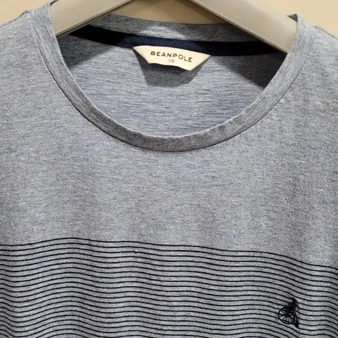 [BUNJANG] Beanpole Blue Stripe Short-Sleeve T-Shirt / 빈폴 블루 스트라이프 반팔 티셔츠