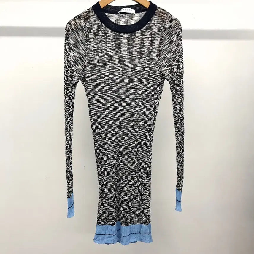 [BUNJANG] Sandro Ribbed Knit Summer Dress Size 1 / 산드로 여름 골지 롱 니트 1사이즈