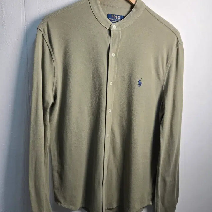 [BUNJANG] Polo Ralph Lauren Khaki Henleyshirt M / 정품) 폴로 신형라벨 카키색 헨리넥 셔츠 M