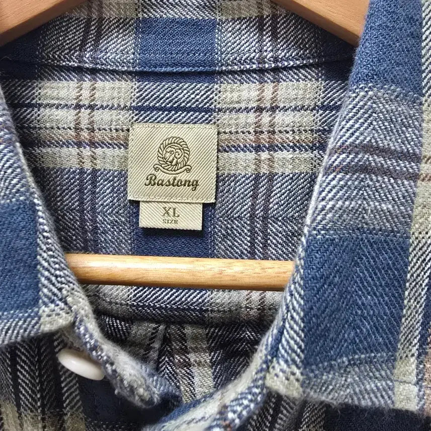 [SOLD OUT] 바스통 204 워크셔츠 XL 블루체크