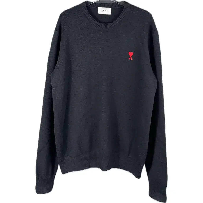 [BUNJANG] AMI AMI Small Logo Sweatshirt Black L / [L] AMI 아미 스몰 자수로고 맨투맨 스웻셔츠 한글텍