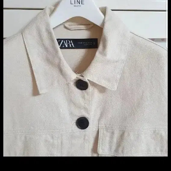 [BUNJANG] Zara Denim Jacket - Ivory / 자라 데님자켓/55-66