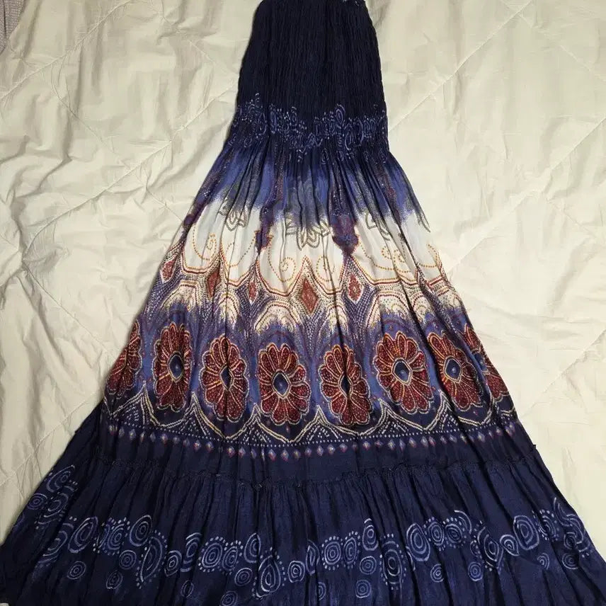 [BUNJANG] Ethnic Pattern Long Dress / 바캉스 원피스
