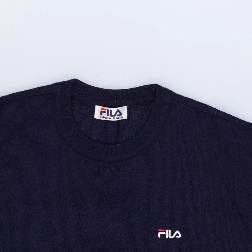 [BUNJANG] Fila V-Neck Knit Sweater / 가슴단면57 휠라 브이넥 니트 0225H1