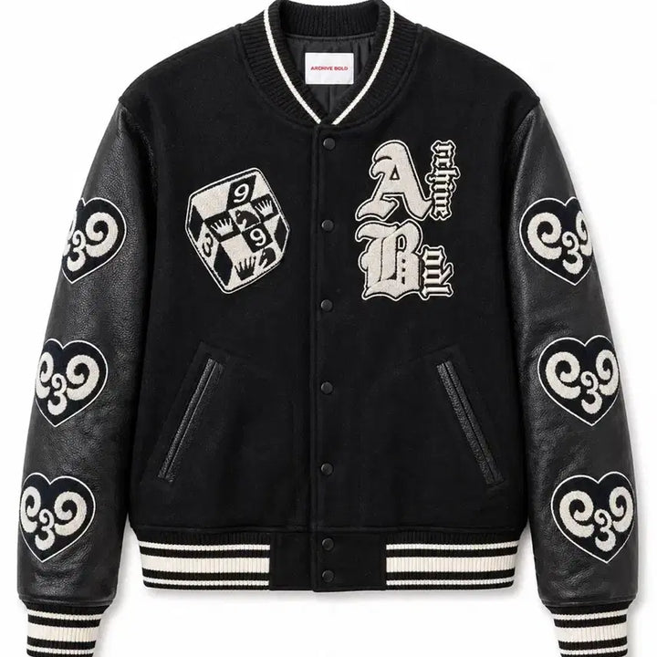 [BUNJANG] Archive Bold Chess Varsity Jacket L / 아카이브 볼드 체스 바시티 자켓 L