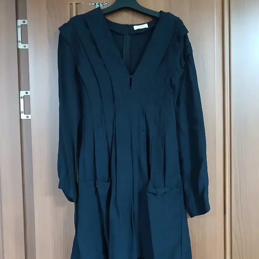 [BUNJANG] Sandro Black Midi Dress Size 36 (55) / 새상품) 산드로 블랙 원피스 36(55)