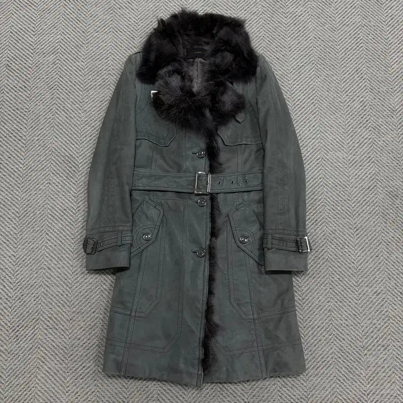 [BUNJANG] Jigott Percala Lambskin Coat V3287 / 지고트 퍼카라 램스킨 코트 v3287