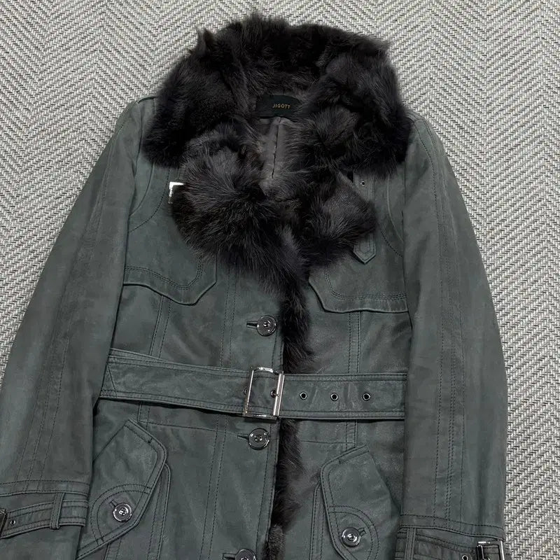[BUNJANG] Jigott Percala Lambskin Coat V3287 / 지고트 퍼카라 램스킨 코트 v3287