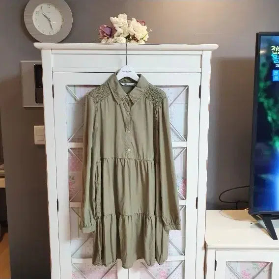 [BUNJANG] Zara Midi Dress Khaki / 자라 원피스/55