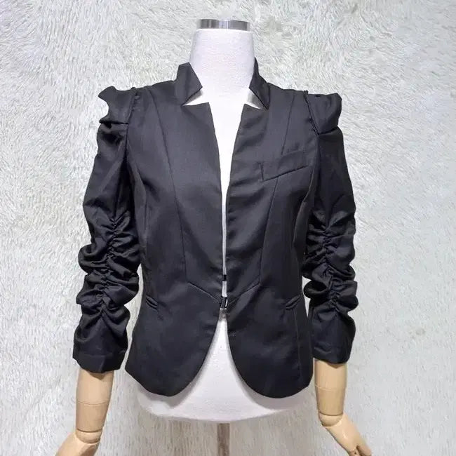 [BUNJANG] MAS DOUION Ruffle Shirring Cropped Blazer Jacket (Women&