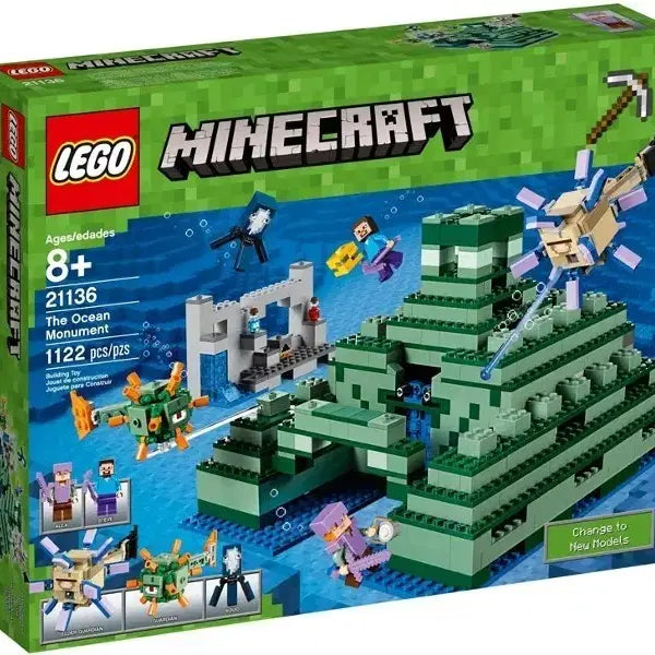 [BUNJANG] Lego 21136 Minecraft Ocean Monument - Assembled Once - Complete Set / 레고 21136 마인크래프트 오션 monument 1회조립 풀박스