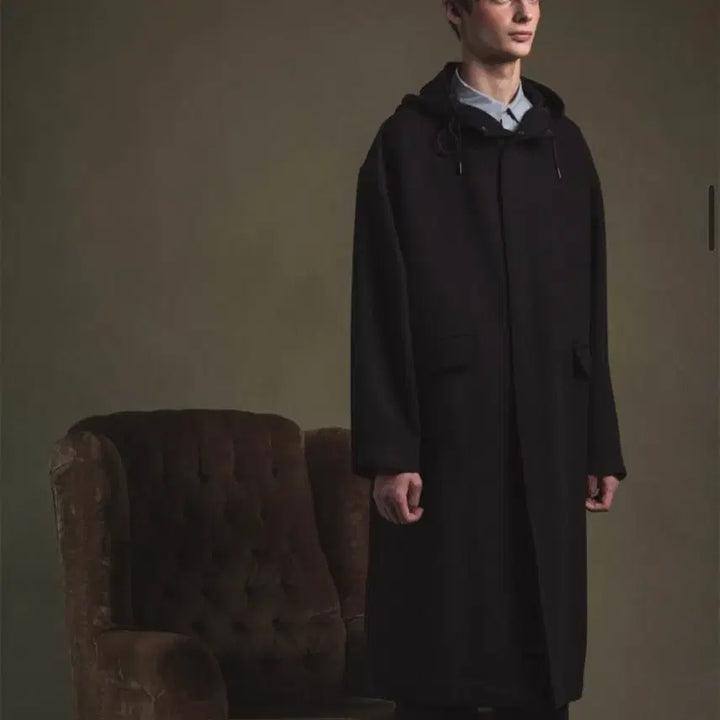 [BUNJANG] Vislow Pullover Wool Hoodie Coat - Size S / 비슬로우  풀오버 울 후드 코트  S사이즈