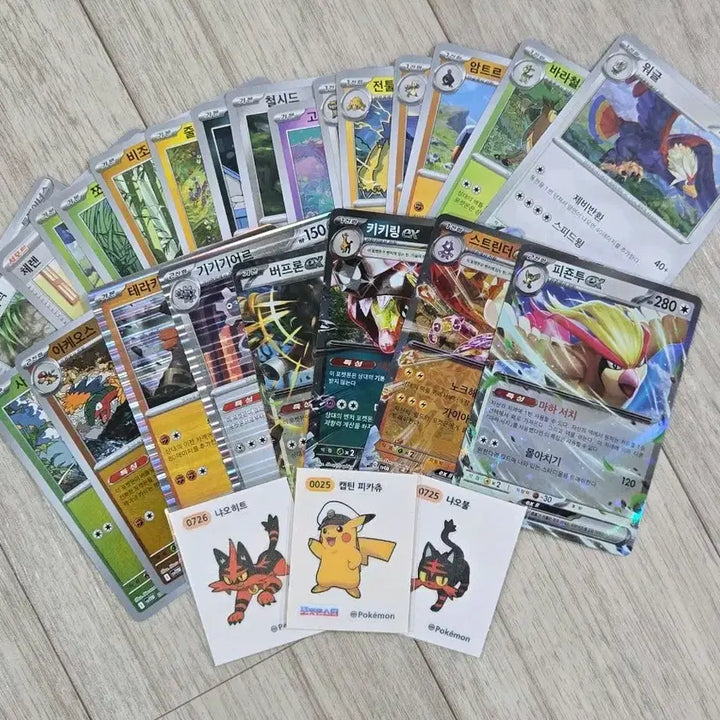 [BUNJANG] Pokemon Cards and Stickers Bundle Set / 포켓몬 카드,띠부씰 일괄