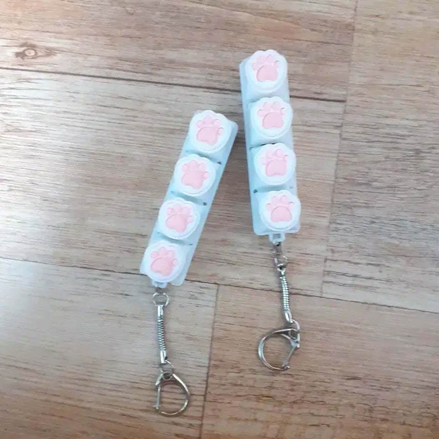 [BUNJANG] Cat Paw Keycap Keyring Set / 고양이 발바닥 키캡 키링 세트