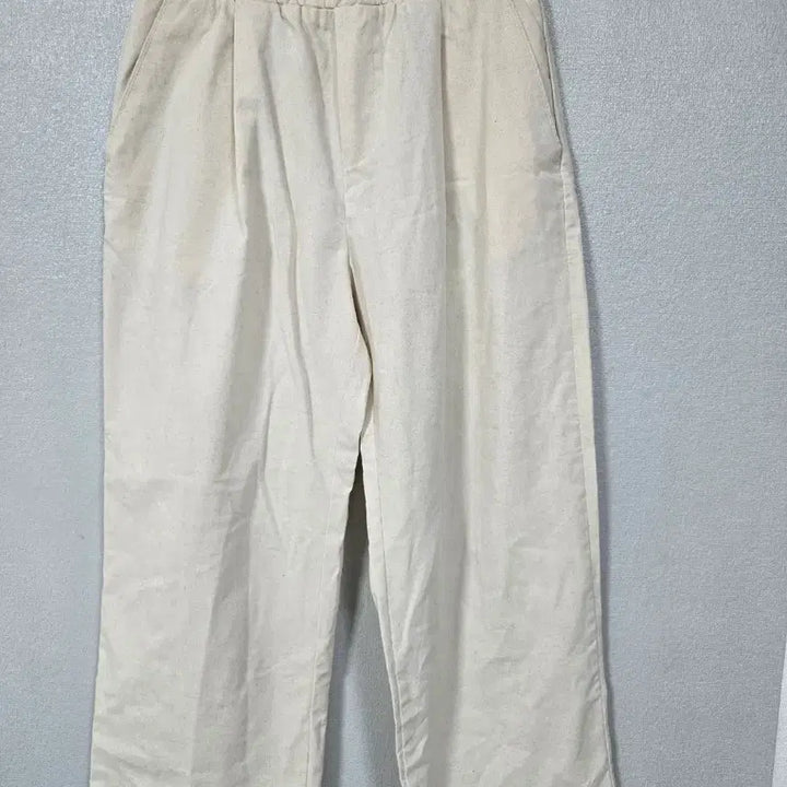 [BUNJANG] Linen Wide Pants (Size L/XL) / 밴딩 린넨 와이더팬츠 77~88