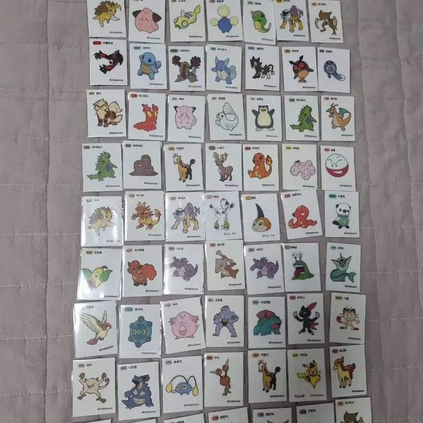 [BUNJANG] Pokemon Stickers Bundle Set / 포켓몬 띠부씰,유포지 스티커 103장 일괄 급처