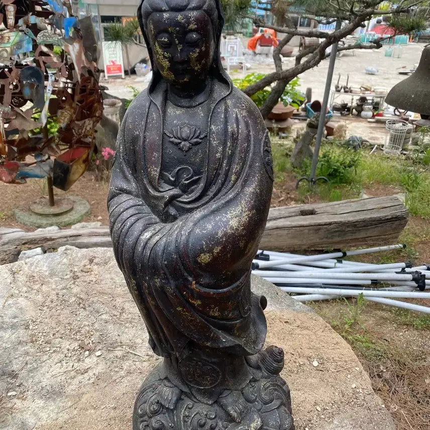 [BUNJANG] Brass Gilt Bronze Avalokiteshvara Statue / 관세음보살상