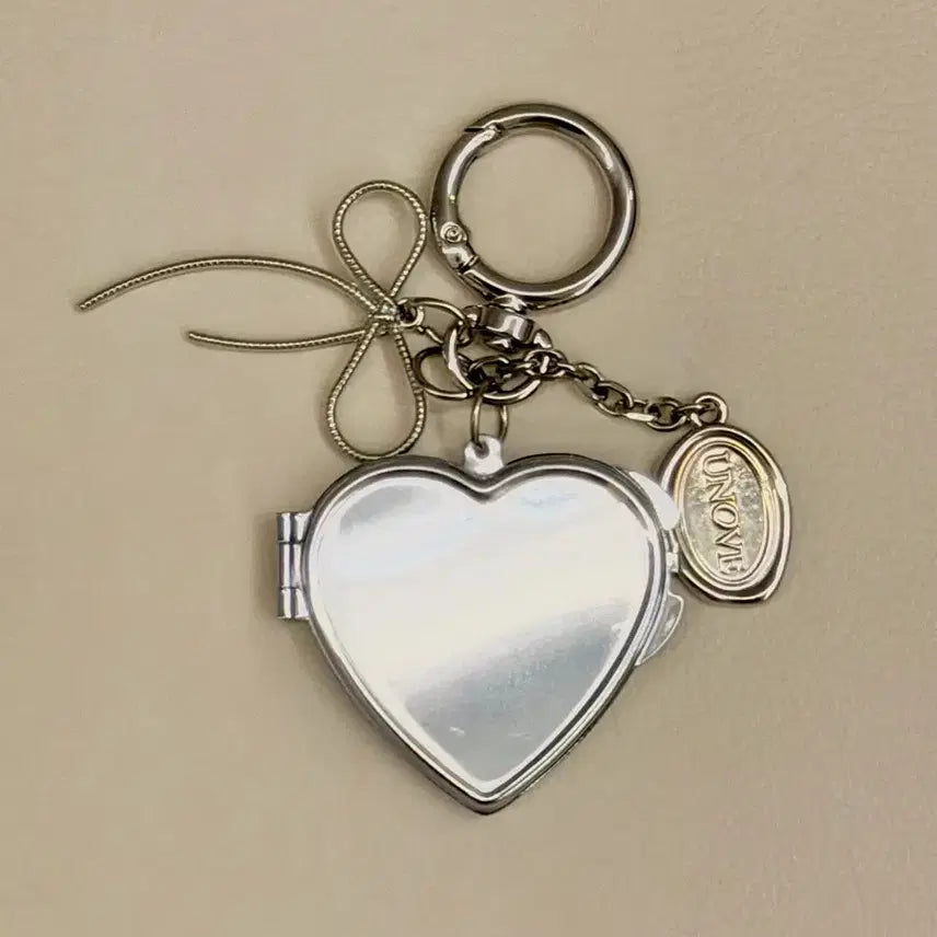 [BUNJANG] Unov Heart Mirror Keyring / 어노브 하트 거울 키링