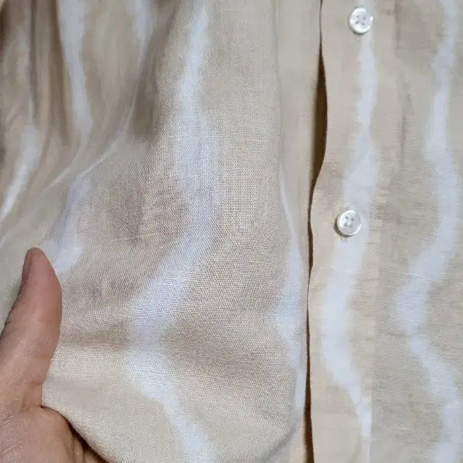 [BUNJANG] BOSS Hugo Boss Pattern Linen Blend Shirt / BOSS 휴고보스 패턴 린넨 혼방 셔츠 L