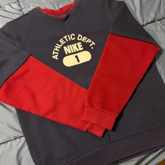 [BUNJANG] Nike Sweatshirt Navy Burgundy L / 옷정리) 나이키 맨투맨 네이비 버건디 L