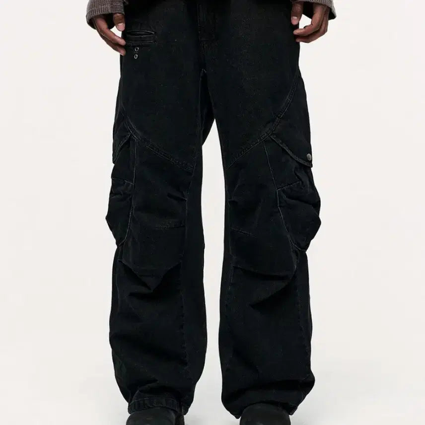 [BUNJANG] IGNOTA Core 11 Washed Cargo Pants Black Denim L / 이그노타 코어 11 워시드 카고 팬츠 블랙 데님 L 사이즈 판매합니다.