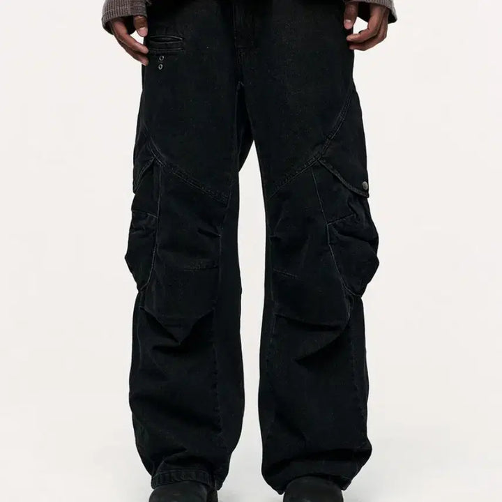 [BUNJANG] IGNOTA Core 11 Washed Cargo Pants Black Denim L / 이그노타 코어 11 워시드 카고 팬츠 블랙 데님 L 사이즈 판매합니다.