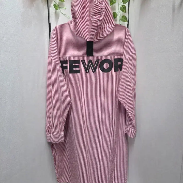 [BUNJANG] Life Work Stripe Hooded Shirt / 라이프워크스트라이프후드셔츠